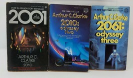 Arthur C Clarke VTG Space Odyssey PB Set: 2001, 2010, 2061 Paperback Book - £8.46 GBP