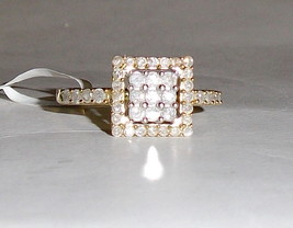 10K Yellow Gold Diamond Round Cluster Ring, I3 / I-J, Size 7, 0.65(TCW) 2.61GR - £400.90 GBP