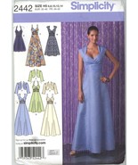 Simplicity 2442 Misses' Dress in Three Lengths with bodice Variations and Bolero - $4.00