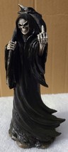 GRIM REAPER GROUCH MIDDLE FINGER FLIPPING BIRD FANTASY MYTHICAL FIGURINE... - £16.70 GBP