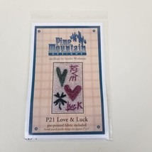Pine Mountain Designs Love &amp; Luck  Punch Needle Pattern With Fabric P21 - £11.68 GBP