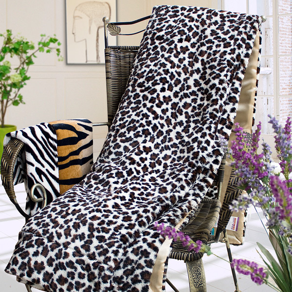 [Animal Leopard Brown]Micro Mink Throw Blanket