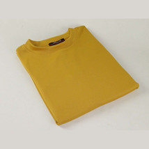 Mens Dressy T-Shirt  Log-In Uomo Soft Crew Neck Corded Short Sleeves 218 Gold image 8
