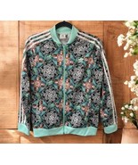 Adidas Jacket Youth XL Parrots Fish All Over Floral Print Full Zip Warmu... - $423.21 MXN