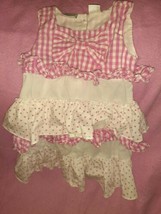 Koala Baby Pink&amp; White Toddler Girls Dress Sz 24 Months Polka Dot Plaid - £26.66 GBP