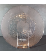 Vintage ARCOROC France ROSA PINK Glass DINNER PLATE ROSES 10&quot; - €13,52 EUR