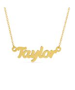 Resilience Font 14k Solid Gold Custom Name Necklace Personalized Customi... - €337,55 EUR