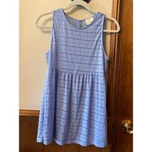 Pins and Needles Women's Blue Eyelet Sleeveless A-Line Shirt Size M - $33.86