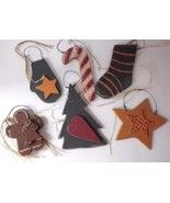 Lot of 6 Ohio Wholesale Wood Christmas Ornaments Tree Stocking Star Glove - $18.68 CAD