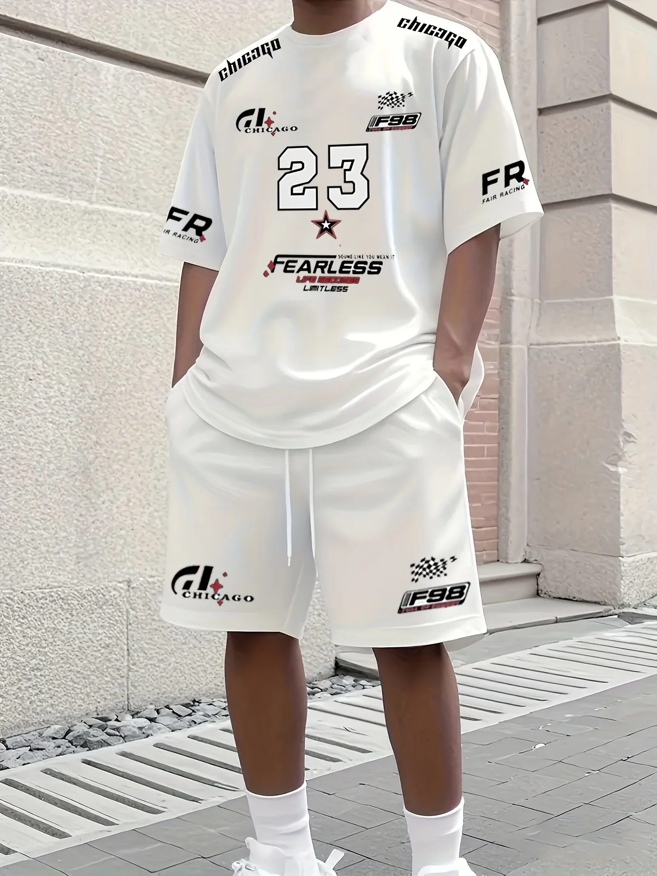 Summer 2025 Chic Men Set 3D Digital print casual round-neck Short+T-shir... - €30,03 EUR