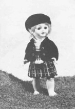 Vintage Knitting pattern for 16&quot;41cm dolls. A complete Scottish outfit. PDF - £1.35 GBP