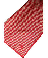 Vintage Polo Ralph Lauren Red &amp; White Check Silk Pocket Square Pony Ride... - £14.13 GBP