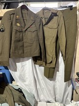 VTG WW2 US Army Ike Uniform Jacket, Shirt and Pants Ordinance 1944 NAMED - $197.99