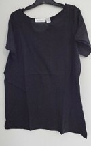 Women&#39;s Boatneck Tunic  T Shirt Short Sleeves in Black - $9.50