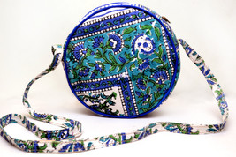 Free Shipping in US - Cotton Canteen-Shaped Jaipur HandBag Handmade with... - $54.99