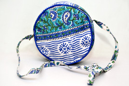 Free Shipping in US - Cotton Canteen-Shaped Jaipur HandBag Handmade with... - $54.99