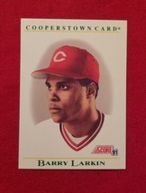 1991 Score Barry Larkin Cooperstown Card #B2 Cincinnati Reds FREE SHIPPING - £1.57 GBP