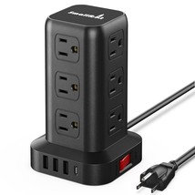 Extension Cord with Multiple Outlets, Surge Protector Power Strip Tower, 12 A... - £38.53 GBP