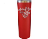 Jingle All the Way Christmas Theme Red 20oz Skinny Tumbler LA5179 - £15.62 GBP