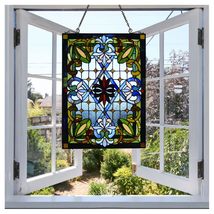 Fine Art Lighting Stained Glass Window Panel Hanging, Art Design Home Decoration - £223.00 GBP