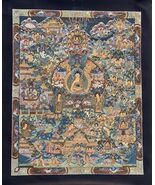 BUDDHA LIFE /WHEEL OF LIFE MANDALA ORIGINAL MASTERPIECE TIBETAN THANGKA ... - $6,191.69 MXN