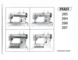 Pfaff 285 294 296 297 manual sewing machine Enlarged Hard Copy - $12.99