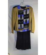 Ecinoo Top / Shirt and Skirt Vintage sequins Size 4 Silk Made in Korea R... - £21.70 GBP