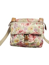 FOSSIL Shoulder Bag Womens Multicolor Floral Canvas Adjustable Strap Zipper - $490.95 MXN