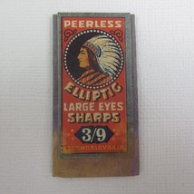 Antique Package Sewing Needles Peerless Elliptical Large Eyes Sharps #3/9 - £8.00 GBP