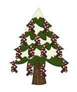 Candy Cane Bear Tree-Digital clipart - $37.50 MXN