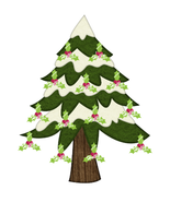 Holly Jolly Tree-Digital clipart - $1.99