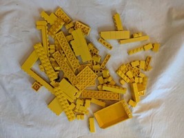 Lego Lotto Di 50 + Vintage Classico Giallo Piastrelle Liscio Piatto Lung... - $38.70
