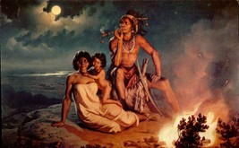 The Nightwatch Knott&#39;s Berry Place Native American Indians Art Postcard BK35 - £2.77 GBP