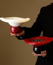 Exquisite Wave-Fruit Tray Set  Luxe Modern High-Gloss Fruit Bowls for L... - $2,754.21 MXN