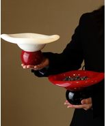 Exquisite Wave-Fruit Tray Set  Luxe Modern High-Gloss Fruit Bowls for L... - $149.00