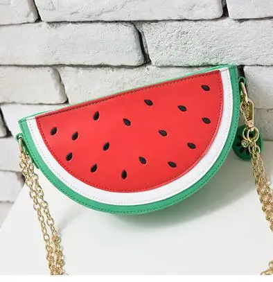 Summer New Female Bag PU Leather Women Bag Cute Fruit Packet Chain Shoul... - $48.31