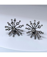 Finnish 1960s Modernist Silver Earrings Sputnik Clip On Earrings Modernist - €377,89 EUR
