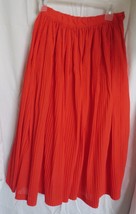 Vtg Rita Strauss Red mini pleat full skirt Size M - £11.94 GBP