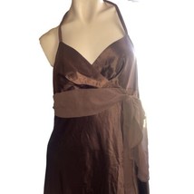 $280 NewBCBGMAXAZRIA Women&#39;s Coffee Halter Gown Open Back Below KneeeSize 12 - £103.52 GBP