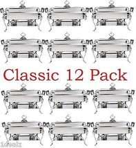 Classic Rectangle 8Qt Stainless Steel Chafing Dishes Catering 12 Pack FEDEX - £987.75 GBP