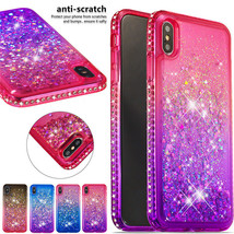 For iPhone 11 Pro Max 7 8Plus Glitter Bling Diamond Shockproof Rubber Case Cover - £36.95 GBP
