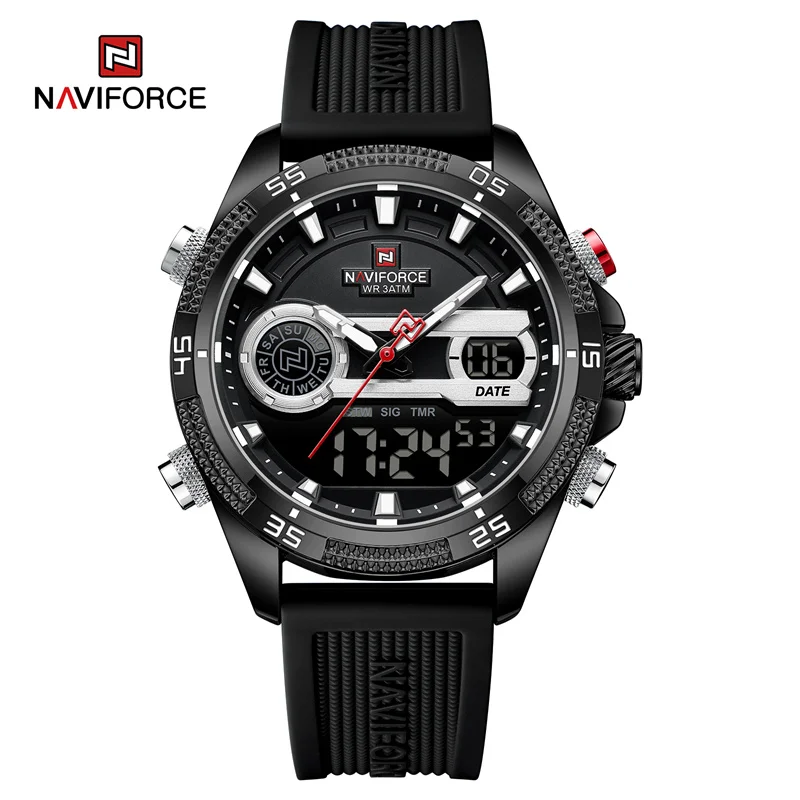 Watches For Men Fashion Silicone Strap Waterproof Wristwatch Military Du... - $62.66