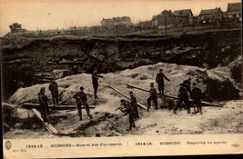Wwi RPPC- 1914-1915 SOISSONS- Soldiers Preparing An Eperon -E.L.D. Card BK37 - £3.52 GBP