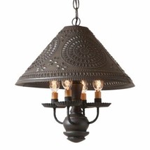 Homespun Shade Chandelier in Black  - 4 Light image 2