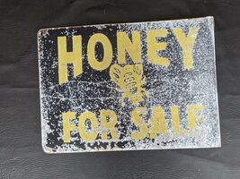 AAFA Antique Metal Honey For Sale Flanged Double Sided Salvage Original - $207.88