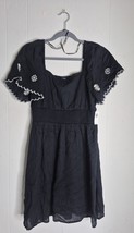 NWT Old Navy Dress Womens M Black Smocked Mini Cottage Boho Prairie - $262.42 MXN