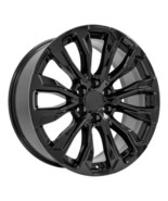 22&quot; Gloss Black Wheels For GMC Sierra Yukon Denali 2000-2024 New Set Of ... - $1,216.71