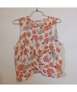 J Jill Linen Top Floral Love Linen Sleeveless Lightweight Size L Petite - $309.17 MXN