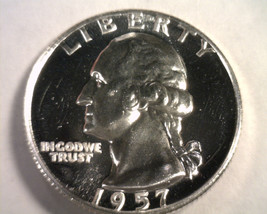 1957 Washington Quarter Gem Proof+ Cameo Gem Pr+ Cam Nice Original Coin - £25.16 GBP