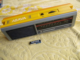 Vintage Ussr Russian Soviet Am Lw Transistor Radio Abava Rp 8330 Grey Yellow - $19.79